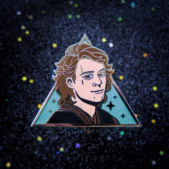 Product photo: enamel pin of Anakin Skywalker bust